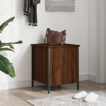 Elegant Brown Oak Storage Bench | 40x42.5x50 cm | HipoMarket