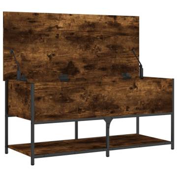 Storage Bench Smoked Oak - Stylish & Functional (100x42.5x47 cm)