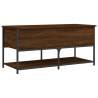 Brown Oak Storage Bench 100x42.5 cm - Stylish & Functional