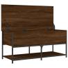 Brown Oak Storage Bench 100x42.5 cm - Stylish & Functional