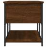 Brown Oak Storage Bench 100x42.5 cm - Stylish & Functional