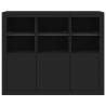 Modern Black Sideboards with LED Lights - 3 pcs | Hipo Market