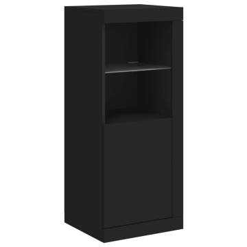 Modern Black Sideboards with LED Lights - 3 pcs | Hipo Market