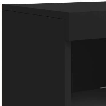 Modern Black Sideboards with LED Lights - 3 pcs | Hipo Market