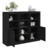 Sideboards with LED Lights 3 pcs Black Engineered Wood Colour black Quantity in Package 3 