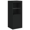 Modern 3 pcs Black Sideboards with LED Lights - Hipomarket