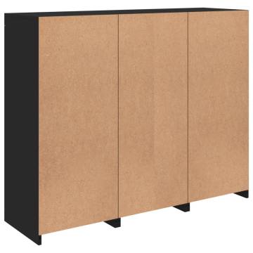 Modern 3 pcs Black Sideboards with LED Lights - Hipomarket