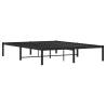 Metal Bed Frame Black 135x190 cm Double - Robust Design