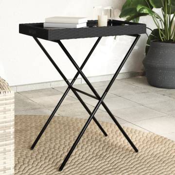 Folding Tray Table Black 65x40 cm | Hipomarket UK