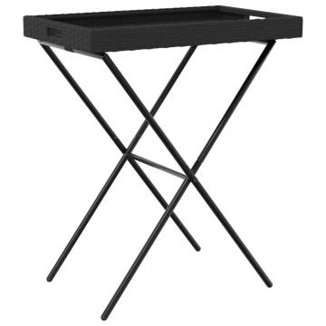 Folding Tray Table Black 65x40 cm | Hipomarket UK