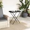 Folding Tray Table Black 65x40 cm | Hipomarket UK