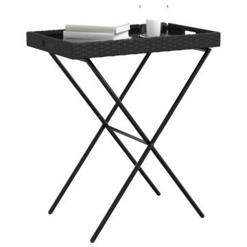 Folding Tray Table Black 65x40 cm | Hipomarket UK