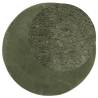 HUARTE Short Pile Soft Washable Rug Ø 100 cm - Forest Green