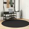 Rug HUARTE Short Pile Soft and Washable Black Ø 160 cm Colour black Size Ø 160 cm 