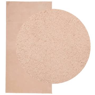 HUARTE Short Pile Soft Washable Rug - Blush 100x200 cm