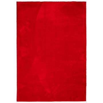 Soft Washable Red Rug HUARTE - 120x170 cm - Cozy Living Space