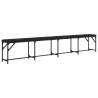 Stylish Black Dining Bench - Steel & Faux Leather | HipoMarket