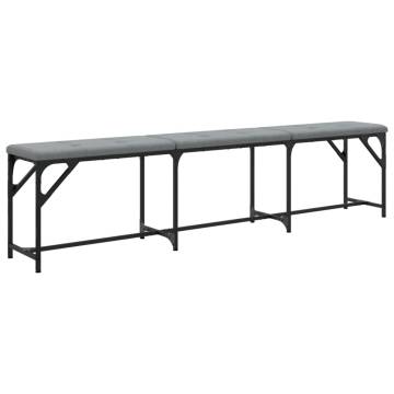 Light Grey Dining Bench - Sturdy Steel & Fabric | HipoMarket