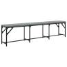 Light Grey Dining Bench - Sturdy Steel & Fabric | HipoMarket