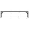 Light Grey Dining Bench - Sturdy Steel & Fabric | HipoMarket