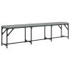 Light Grey Dining Bench - Sturdy Steel & Fabric | HipoMarket