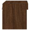 Stylish Brown Oak Bedside Cabinet with LED Lights