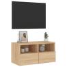 Sonoma Oak TV Wall Cabinet - Stylish Space-Saving Solution