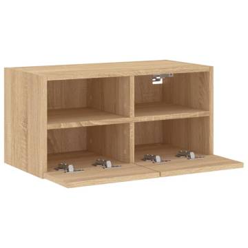 Sonoma Oak TV Wall Cabinet - Stylish Space-Saving Solution