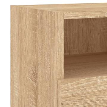 Sonoma Oak TV Wall Cabinet - Stylish Space-Saving Solution