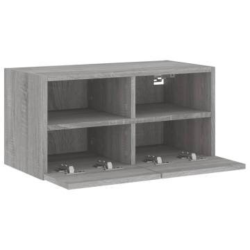 Grey Sonoma TV Wall Cabinet - Space-Saving & Stylish Design