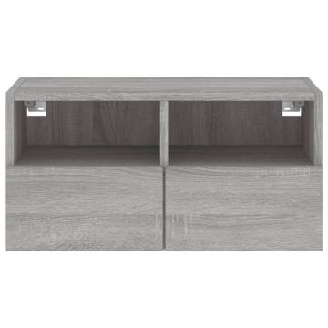 Grey Sonoma TV Wall Cabinet - Space-Saving & Stylish Design