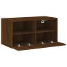 TV Wall Cabinet Brown Oak - Stylish Floating Unit 60x30 cm