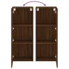 Brown Oak TV Wall Cabinet - Space-Saving & Stylish Design