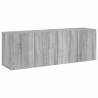 Stylish Grey Sonoma Wall-Mounted TV Cabinets - 2 pcs Set