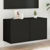 TV Cabinet Wall-mounted Black 80x30x41 cm Colour black Quantity in Package 1 Width 80 cm 