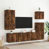 Stylish Wall-Mounted TV Cabinets - Smoked Oak - 2 pcs