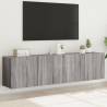 Stylish Wall-Mounted TV Cabinets - Grey Sonoma | HipoMarket