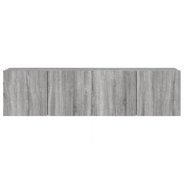 Stylish Wall-Mounted TV Cabinets - Grey Sonoma | HipoMarket