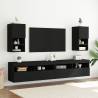 Stylish Black TV Cabinet with LED Lights | Hipomarket