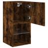 Stylish Smoked Oak TV Cabinets with LED Lights - 2 pcs