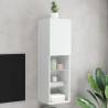 TV Cabinet with LED Lights White 30.5x30x102 cm Colour white Quantity in Package 1 Height 102 cm Width 30.5 cm 