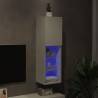 Stylish White TV Cabinet with LED Lights - 30.5x30x102 cm