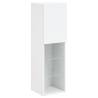 Stylish White TV Cabinet with LED Lights - 30.5x30x102 cm