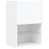 Stylish White TV Cabinet with LED Lights - 40.5x30x60 cm