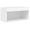 Stylish TV Cabinet with LED Lights - White 60x30x30 cm