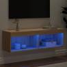 Stylish TV Cabinet with LED Lights - Sonoma Oak