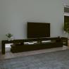 Stylish TV Cabinet with LED Lights - Black 290x36.5x40 cm