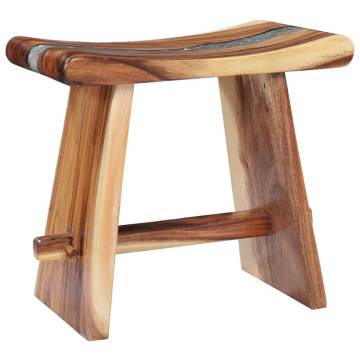 Stool Solid Suar Wood and Polyresin - Timeless Home Decor