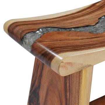 Stool Solid Suar Wood and Polyresin - Timeless Home Decor