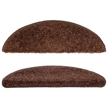 Stair Mats Set of 10 - 56x17 cm - Brown Non-Slip Mats